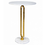 Кофейный столик с белой мраморной столешницей Clipper варинант исполнения - 1 | Loft Concept в Кирове