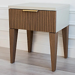 Тумба прикроватная коричневая с белой столешницей Harper Line варинант исполнения - 1 | Loft Concept в Кирове