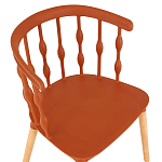 Пластиковый стул на ножках из массива бука Ferret Spiral Brown варинант исполнения - 4 | Loft Concept в Кирове