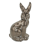 Статуэтка заяц из текстурированной терракоты и покрытый глянцевой краской под бронзу Rabbit Charm  варинант исполнения - 4 | Loft Concept в Кирове