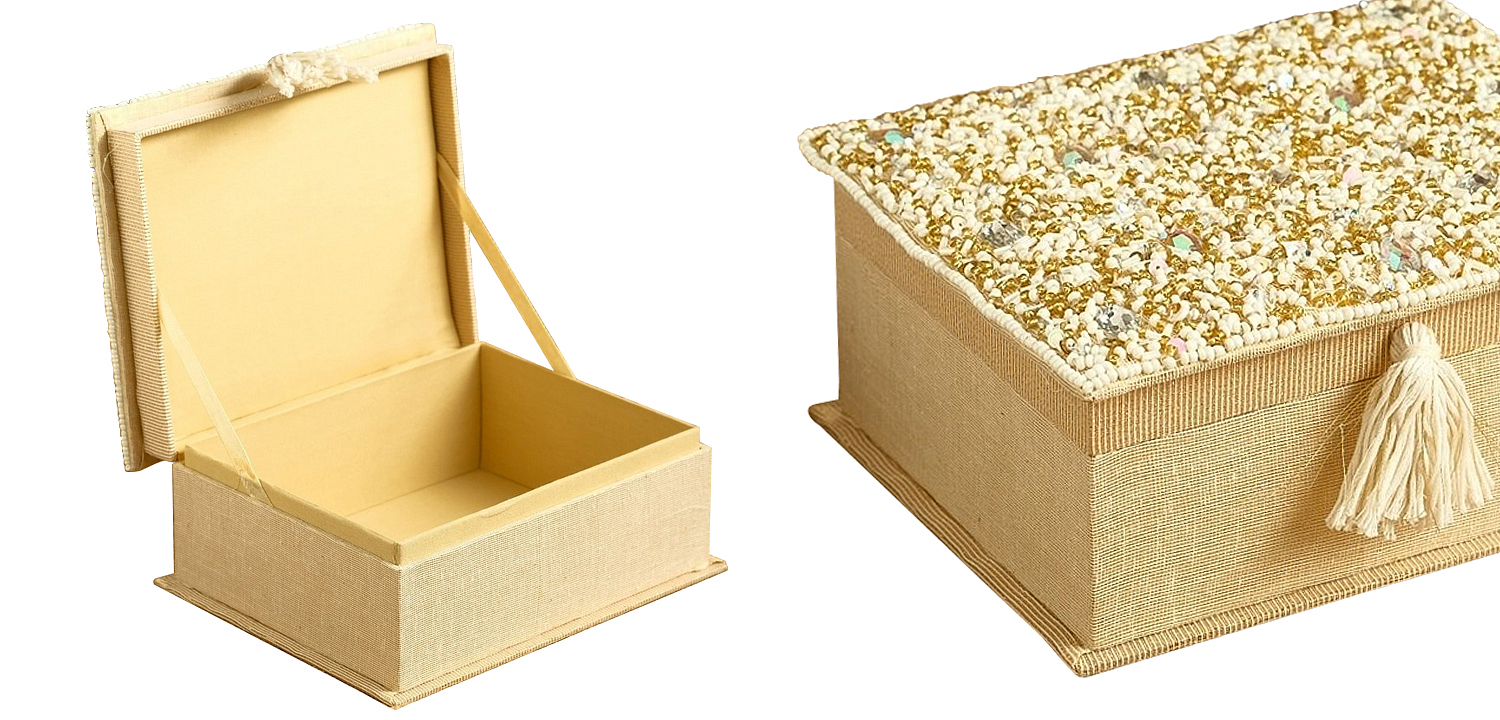 Шкатулка с вышивкой из бисера Odilia Beads Embroidery Box Шкатулка с вышивкой из бисера Odilia Beads Embroidery Box - Loft-Concept в Кирове