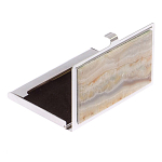 Визитница карманная металлическая с накладкой из натурального камня Агат Stone Business Card Holders  варинант исполнения - 3 | Loft Concept в Кирове