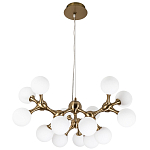 Люстра с плафонами из стеклянных шаров Pearls Suspension Brass Chandelier варинант исполнения - 2 | Loft Concept в Кирове