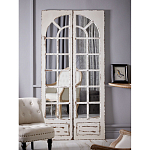 Зеркало-окно с эффектом старения в венецианском стиле Venetian White Mirror варинант исполнения - 5 | Loft Concept в Кирове