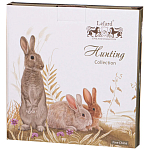 Тарелка закусочная из фарфора с изображением зайцев Hunting Porcelain Collection варинант исполнения - 2 | Loft Concept в Кирове