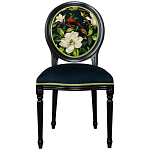 Стул чёрный из натурального бука с изображением птица в саду Blooming Red Birds варинант исполнения - 1 | Loft Concept в Кирове