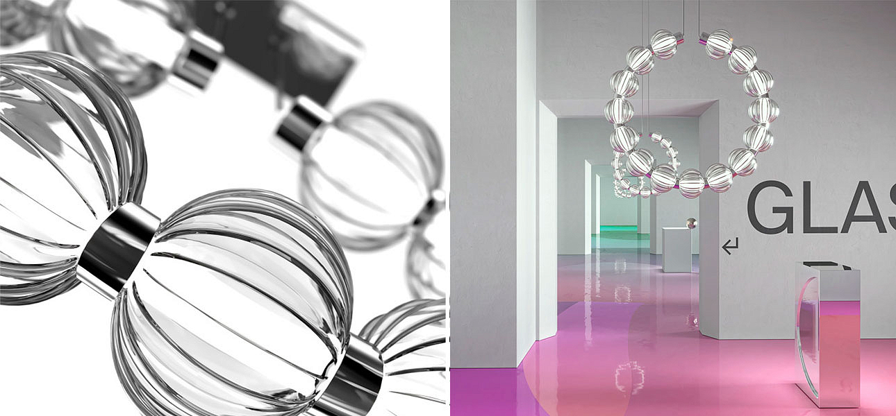 Светильник вертикальное кольцо со стеклянными шарами Balls Lamp Светильник вертикальное кольцо со стеклянными шарами Balls Lamp - Loft-Concept в Кирове
