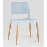 Пластиковый стул на ножках из массива бука Ferret Grey-Blue варинант исполнения - 1 | Loft Concept в Кирове