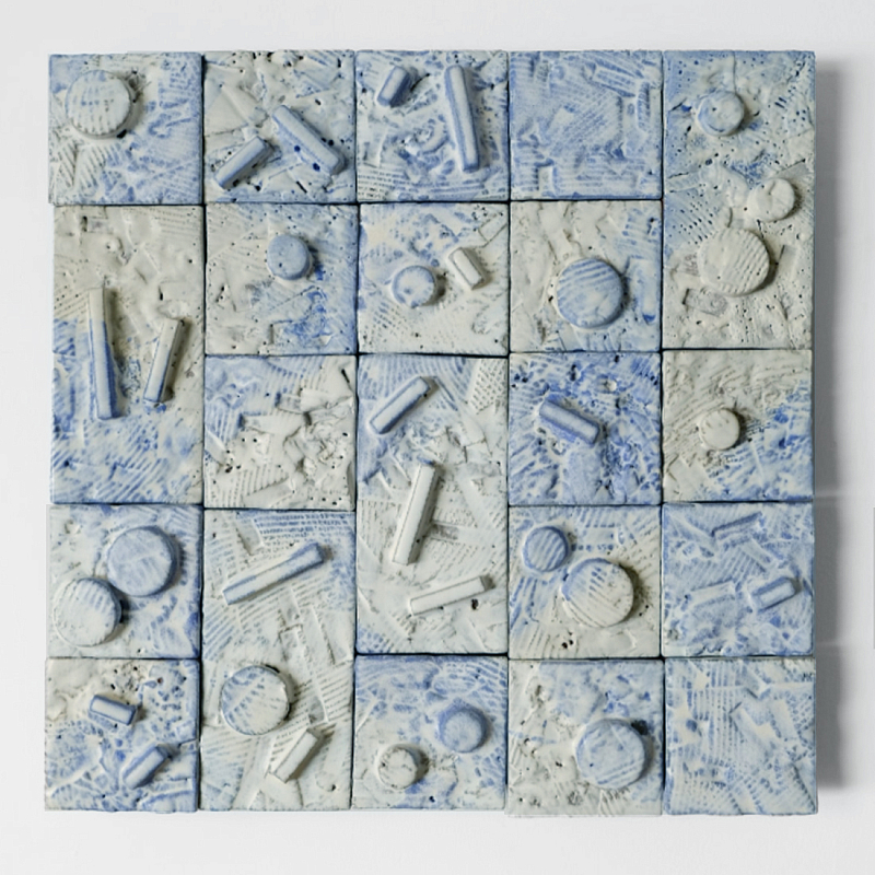 Геометрическое Объемное Панно Blue Curve Geometry Голубой в Кирове | Loft Concept 