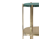 Консоль овальной формы золотая с полкой для хранения Craig варинант исполнения - 2 | Loft Concept в Кирове