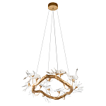 Люстра подвесная с прозрачными стеклянными птичками на ветвях Диаметр 80 см Serip Voa варинант исполнения - 4 | Loft Concept в Кирове