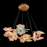 Люстра круглая на золотом каркасе с цветочным декором Miscellaneous herbs варинант исполнения - 3 | Loft Concept в Кирове