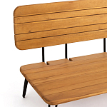 Двухместный диван из акации без подлоконтиков Amra варинант исполнения - 7 | Loft Concept в Кирове