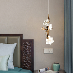 Люстра с белыми цветами на ветвистом каркасе Lure by PELLE варинант исполнения - 2 | Loft Concept в Кирове