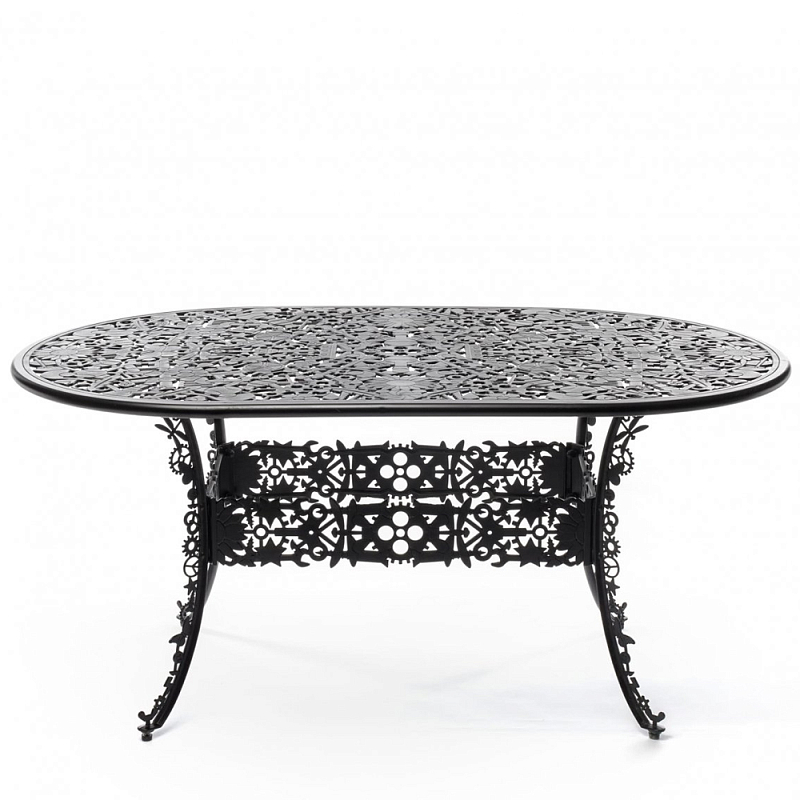 Обеденный стол Industry Collection ALUMINIUM OVAL TABLE – BLACK Черный Обеденный стол Industry Collection ALUMINIUM OVAL TABLE – BLACK Черный в Кирове | Loft Concept