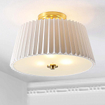 Потолочный светильник с белым плиссированным абажуром Ganglion варинант исполнения - 4 | Loft Concept в Кирове