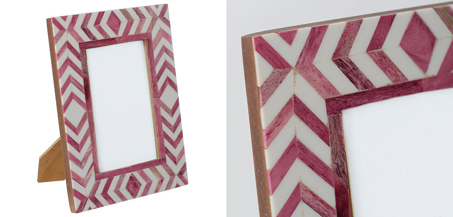 Фоторамка кость Pink Indian Bone Inlay photo frame Фоторамка кость Pink Indian Bone Inlay photo frame - Loft-Concept в Кирове