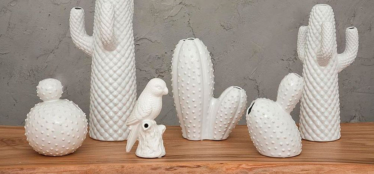Фигурка керамика белый кактус большая White Cactus Фигурка керамика белый кактус большая White Cactus - Loft-Concept в Кирове