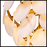 Люстра подвесная четырехъярусная с подвесками в форме дисков Cryptocrystalline Stone варинант исполнения - 3 | Loft Concept в Кирове