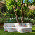 Дизайнерский модульный диван волнистой формы с цветным принтом Poltronova Superonda Sofa варинант исполнения - 45 | Loft Concept в Кирове