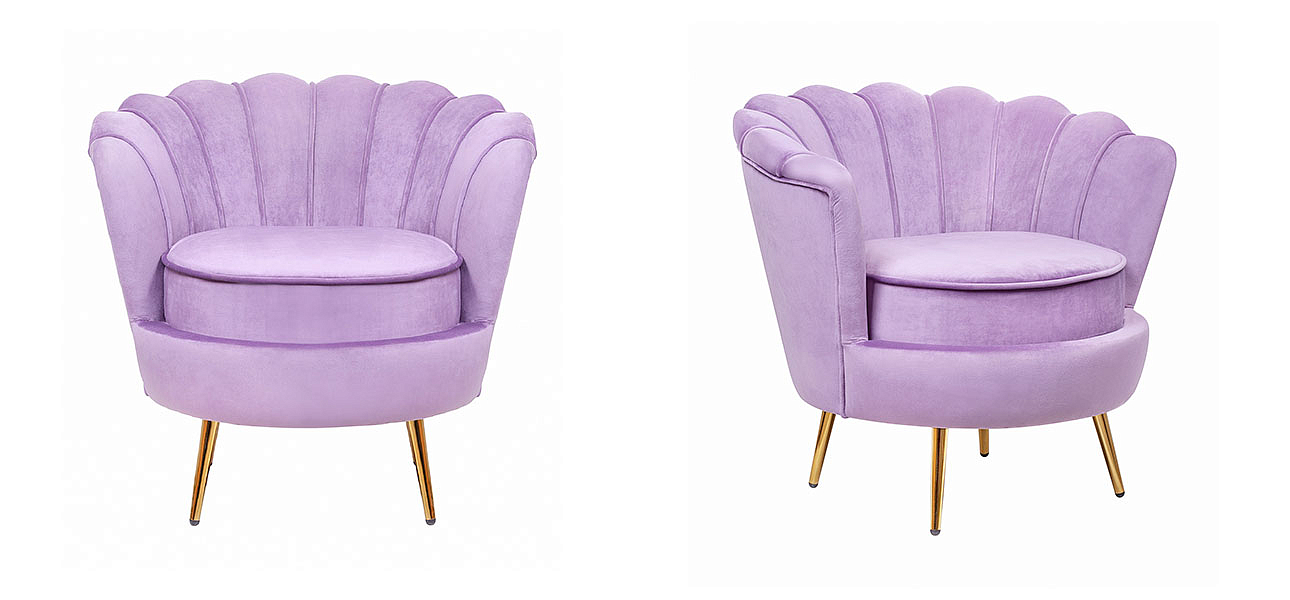 Кресло велюр фиолетовый Purple Flower Кресло велюр фиолетовый Purple Flower - Loft-Concept в Кирове