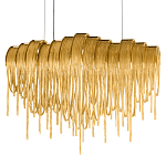 Люстра подвесная с металлическими цепочками и изогнутыми металлическими дугами 72 см Atlantis Chain варинант исполнения - 16 | Loft Concept в Кирове