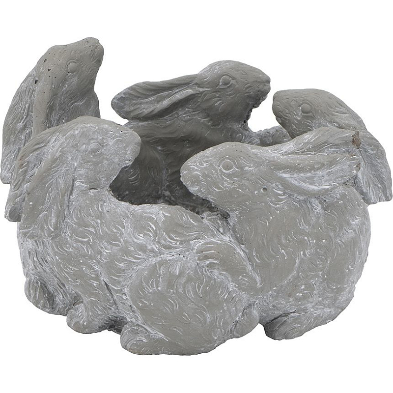 Кашпо A collection of baby rabbits Серый Кашпо A collection of baby rabbits Серый в Кирове | Loft Concept