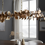 Линейная люстра Brass Eucalyptus Branches Lighting Chandelier варинант исполнения - 4 | Loft Concept в Кирове