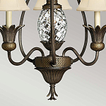 Люстра бронзового цвета с 3-мя кремовыми текстильными абажурами Hinkley варинант исполнения - 4 | Loft Concept в Кирове