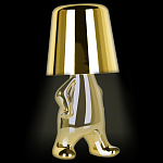 Настольная лампа фигурная золотого цвета с гладким абажуром Высота 19 см Sophia варинант исполнения - 3 | Loft Concept в Кирове