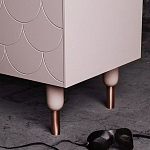 Дизайнерский комод розовый с фактурным фасадом Tiles варинант исполнения - 3 | Loft Concept в Кирове