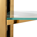 Стеллаж золото с прозрачными стеклянными полками Safekeeping варинант исполнения - 2 | Loft Concept в Кирове