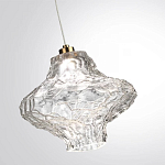 Подвесной светильник с плафоном из фактурного прозрачного стекла Light Ensemble варинант исполнения - 5 | Loft Concept в Кирове