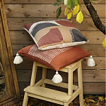 Подушка декоративная с геометрическим узором и плетенными вставками Divine Abstractions варинант исполнения - 6 | Loft Concept в Кирове