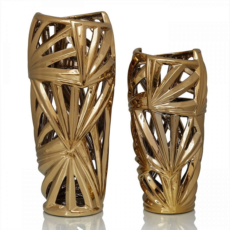 Ваза Palm Leaves Gold Золотой Ваза Palm Leaves Gold Золотой в Кирове | Loft Concept