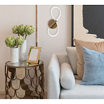 Бра с белым плафоном в форме восьмерки и круглым основанием Luke Lampco Tracer Lamp варинант исполнения - 7 | Loft Concept в Кирове