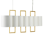 Люстра прямоугольная с белыми цилиндрическими абажурами White Ribbon варинант исполнения - 5 | Loft Concept в Кирове