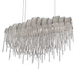 Люстра подвесная с металлическими цепочками и изогнутыми металлическими дугами 72 см Atlantis Chain варинант исполнения - 7 | Loft Concept в Кирове