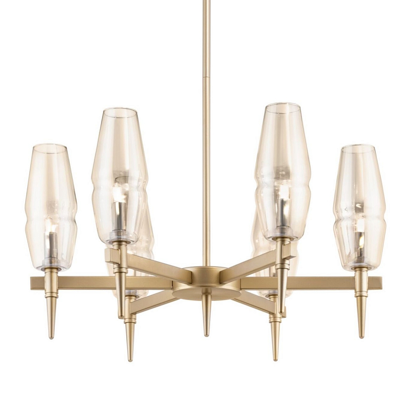 Люстра Polani Chandelier 6 Золотой Янтарь (Amber) в Кирове | Loft Concept 