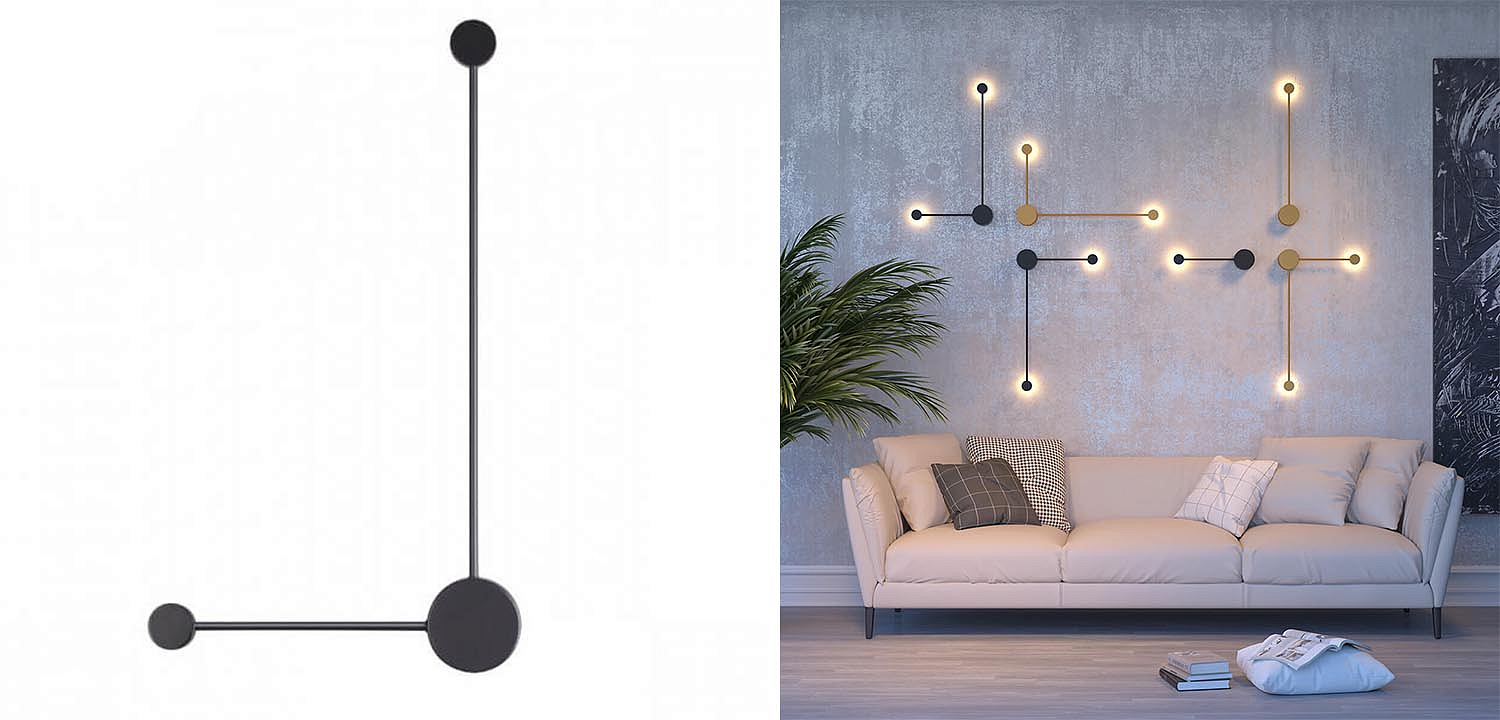 Бра Pin Wall Light Black Angle Бра Pin Wall Light Black Angle - Loft-Concept в Кирове