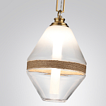 Подвесной светильник с прямоугольными и овальными элементами и акцентом из натурального камня Tectona  варинант исполнения - 5 | Loft Concept в Кирове