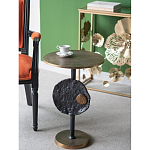 Столик приставной с абстрактным основанием и акцентом в виде золотистого диска Heavenly Space варинант исполнения - 8 | Loft Concept в Кирове