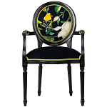 Стул с подлокотниками из натурального бука с изображением птицы и цветов Blooming Birds варинант исполнения - 1 | Loft Concept в Кирове