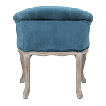 Кресло низкое в стиле прованс Louis French Armchair blue velour варинант исполнения - 2 | Loft Concept в Кирове