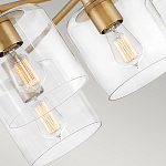 Потолочный светильник цвета латунь с пятью прозрачными цилиндрическими плафонами Hinkley варинант исполнения - 5 | Loft Concept в Кирове