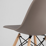 Пластиковый стул на ножках из массива бука Eames Cappuccino варинант исполнения - 6 | Loft Concept в Кирове