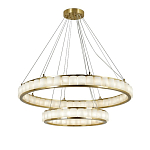 Люстра с 2-мя кольцами из натурального камня с регулируемыми плафонами Durability of Stone варинант исполнения - 1 | Loft Concept в Кирове