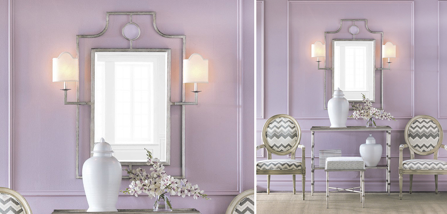 Зеркало с бра Mirror with Sconces Dairile Silver Зеркало с бра Mirror with Sconces Dairile Silver - Loft-Concept в Кирове