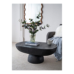 Столик кофейный черного цвета с овальной столешницей и круглым основанием Black Dalmen Table варинант исполнения - 2 | Loft Concept в Кирове