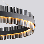 Люстра кольцевая чёрного цвета с вертикальными стеклянными элементами Ring Horizontal варинант исполнения - 1 | Loft Concept в Кирове